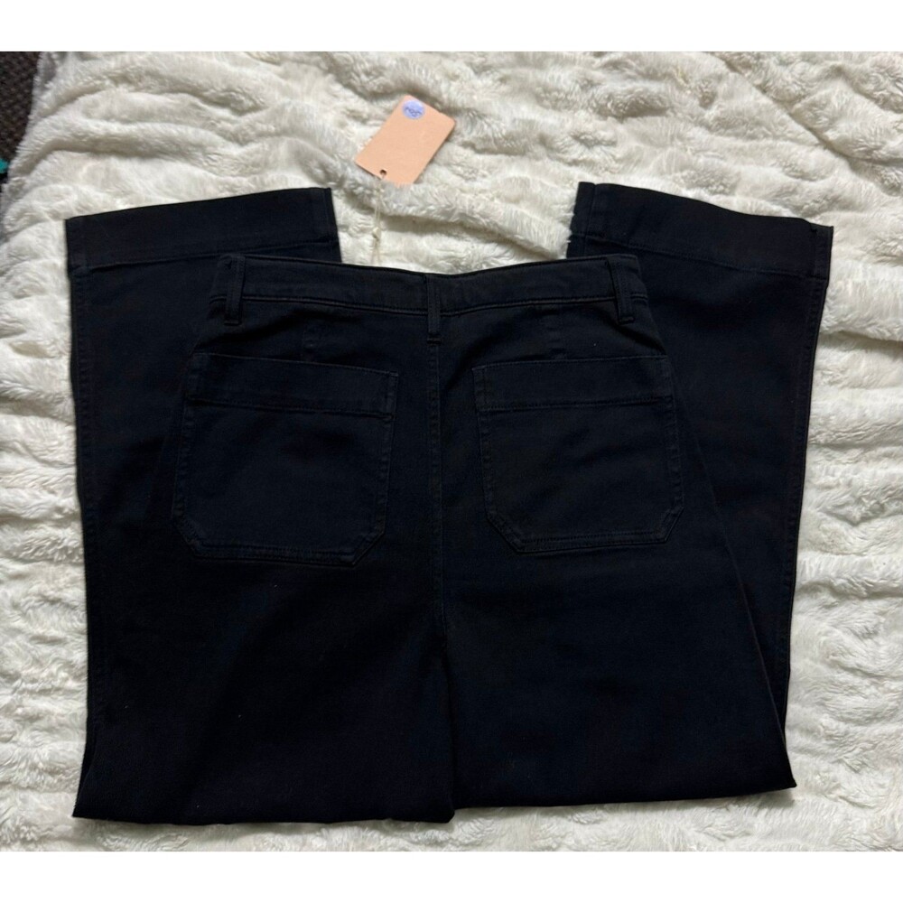 Organic Stretch Cotton Twill Wide-Leg Crop Pant - Picture 6 of 7